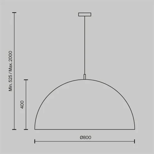 Подвесной светильник Dome E27х5 (Серый) - фото 3