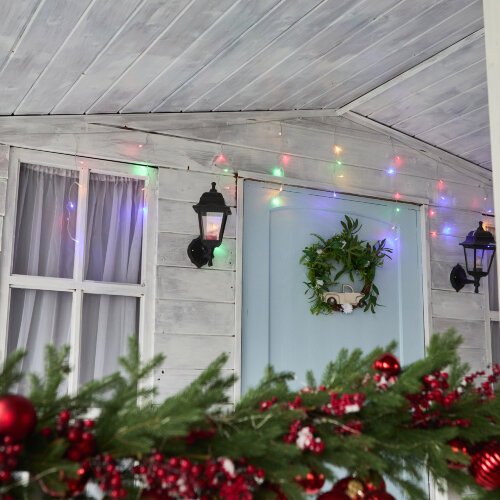 ULD-B12006-195-TTK MULTI IP44 Бахрома светодиодная с эффектом мерцания, 12м, Соединяемая, 195 светодиодов, Разноцветный свет, Провод прозрачный - фото 10