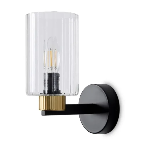 Настенный светильник (бра) Freya FR2051WL-01BBS1 (Черный и Латунь) - фото 4