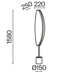 Напольный светильник (торшер) Breeze 3000К 33Вт (Латунь)