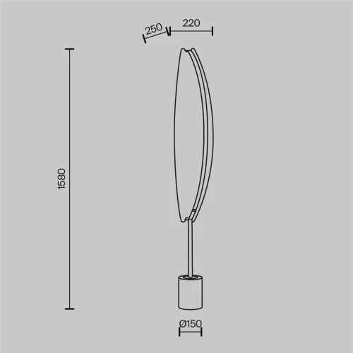 Напольный светильник (торшер) Breeze 3000К 33Вт (Латунь) - фото 11