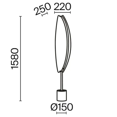 Напольный светильник (торшер) Бриз / Breeze 3000К 33Вт (Латунь) MOD281FL-L33BS3K - фото 2