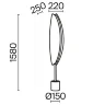 Напольный светильник (торшер) Бриз / Breeze 3000К 33Вт (Латунь) MOD281FL-L33BS3K - фото 2