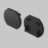Заглушка для круглого шинопровода, 2 шт. Basity, черный (Черный) - фото 2