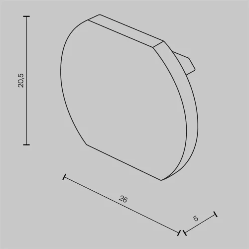 Заглушка для круглого шинопровода, 2 шт. Basity, черный (Черный) - фото 4