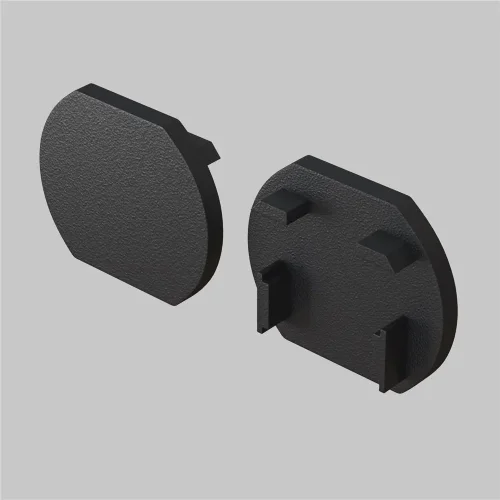 Заглушка для круглого шинопровода, 2 шт. Basity, черный (Черный) - фото 2