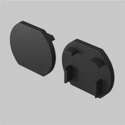 Заглушка для круглого шинопровода, 2 шт. Basity, черный (Черный)