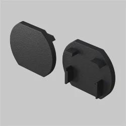 Заглушка для круглого шинопровода, 2 шт. Basity, черный (Черный) TRA172EC-R-11B