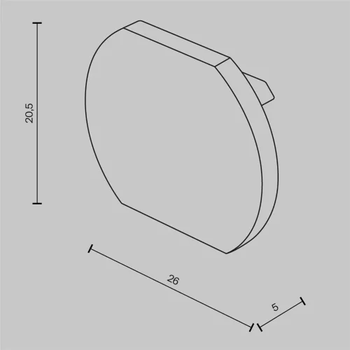 Заглушка для круглого шинопровода, 2 шт. Basity, черный (Черный) TRA172EC-R-11B - фото 4
