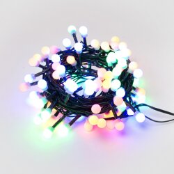ULD-S0500-100-DGA MULTI IP20 COLORBALLS-1 Гирлянда светодиодная с контроллером Разноцветные шарики-1, 5м, 100 светодиодов, Разноцветный свет, Провод зеленый