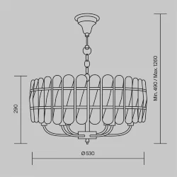 Подвесной светильник Suite E14х6 (Латунь)