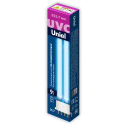 ESL-PL-9-UVCB-2G7-CL Лампа люминесцентная ультрафиолетовая бактерицидная, Спектр UVC 254нм