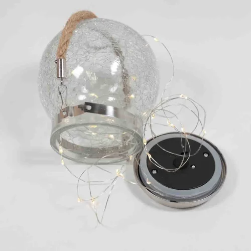 Светильник декоративный горшочек на солнечных батареях, blue, GOR3 - фото III