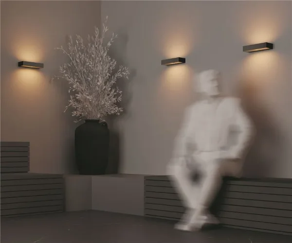 Настенный светильник (бра) Lot 3000K 20Вт IP 65 (Графит) - фото 8