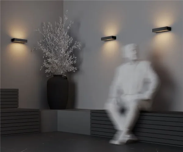 Настенный светильник (бра) Lot 3000K 20Вт IP 65 (Графит) - фото 12