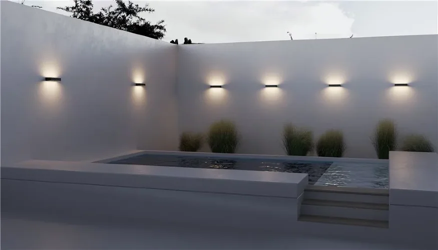 Настенный светильник (бра) Lot 3000K 20Вт IP 65 (Графит) - фото 10