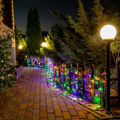 ULD-B6007-300-DTA MULTI IP44 Бахрома светодиодная, 6м, 300 светодиодов, Разноцветный свет, Провод прозрачный - фото 6