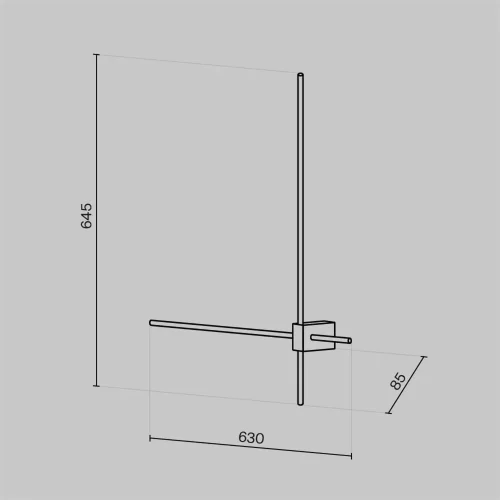 Настенный светильник (бра) Pars 3000К 12Вт IP 20 (Черный) - фото