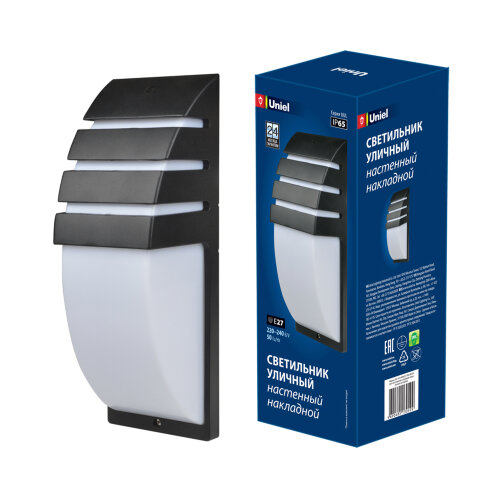 UUL-S41A 40W-E27 IP65 BLACK Светильник уличный, под лампу Е27, Архитектурный накладной, Корпус черный. - фото 3