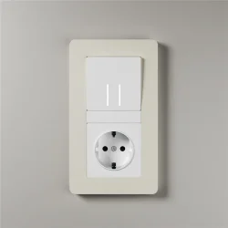 Рамка из поликарбоната на 2 поста Split айвори/белый, soft-touch W0023066