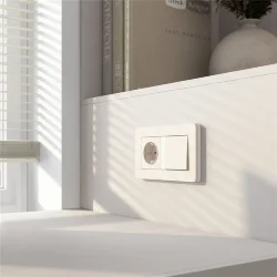 Рамка из поликарбоната на 2 поста Split айвори/белый, soft-touch W0023066