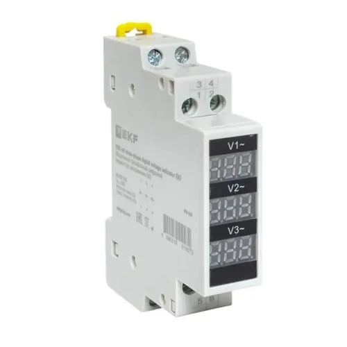 Индикатор напряжения модульный трехфазный цифровой EKF VDI-G33 - фото
