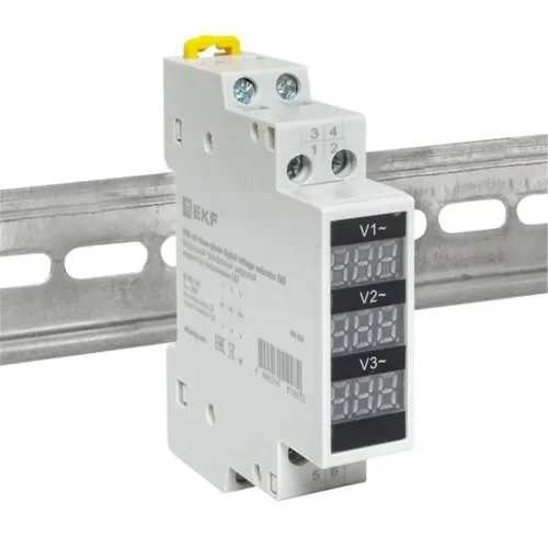 Индикатор напряжения модульный трехфазный цифровой EKF VDI-G33 - фото 2