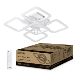 Светильник светодиодный ELEGANT ARIS-W 90Вт 230В 3000-6500K 590х590х130мм c пультом ДУ белый IN HOME