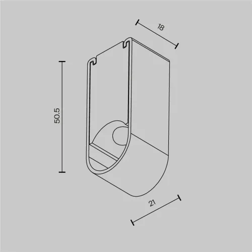 Фиксатор для накладного монтажа для системы Axity (Латунь) - фото 2