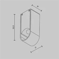 Фиксатор для накладного монтажа для системы Axity (Латунь)