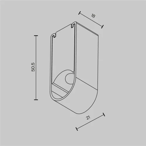 Фиксатор для накладного монтажа для системы Axity (Латунь) - фото 6