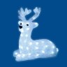 ULD-M3133-050-STA WHITE IP20 LYING FAWN Фигура светодиодная Лежащий оленёнок, 50 светодиодов, 31x15x33 см, цвет-свечения- белый, IP20 - фото 1