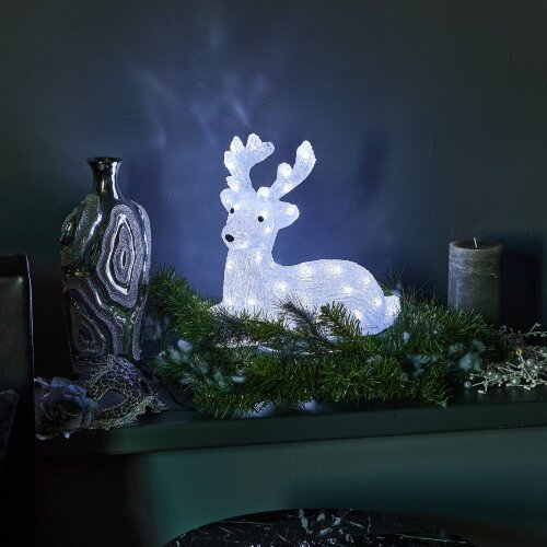 ULD-M3133-050-STA WHITE IP20 LYING FAWN Фигура светодиодная Лежащий оленёнок, 50 светодиодов, 31x15x33 см, цвет-свечения- белый, IP20 - фото 5