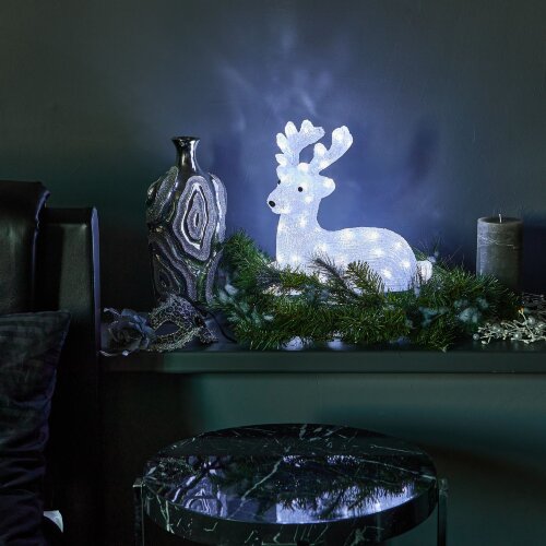 ULD-M3133-050-STA WHITE IP20 LYING FAWN Фигура светодиодная Лежащий оленёнок, 50 светодиодов, 31x15x33 см, цвет-свечения- белый, IP20 - фото 7