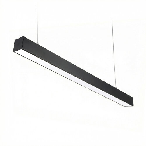 ULO-K10D 25W-3000K-L100 IP40 BLACK Светильник линейный светодиодный подвесной, Теплый белый свет 3000K, 2800Лм, Алюминий, Цвет черный, TM Uniel - фото 1