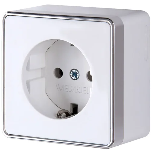 Розетка с заземлением Gallant белая W5071001 - фото