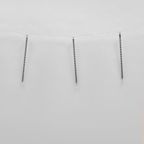 ULD-E2405-240-DTK WHITE IP44 METEOR Занавес светодиодный фигурный Падающие звезды, соединяемый, 2х0.5м, 8 подвесов, Белый свет, Провод прозрачный. - фото 2