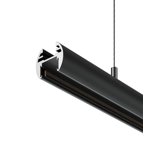 Шинопровод 1м подвесной круглый Basity, черный (Черный) - фото