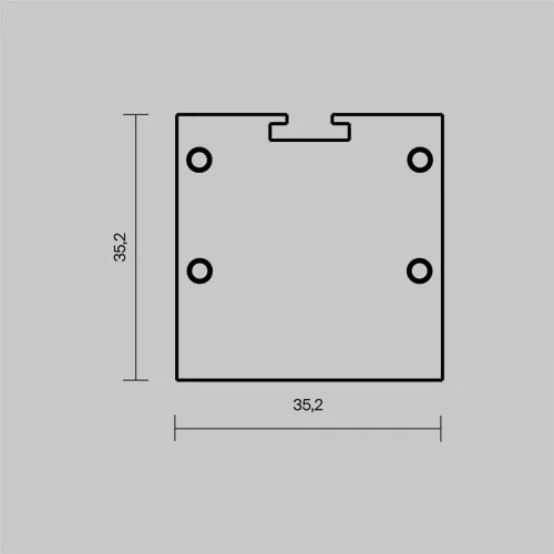 Комплект заглушек (для профиля 72x36) 2 шт., ALM-7236T-S-EC 642083 (Серебро) 642083 - фото 6