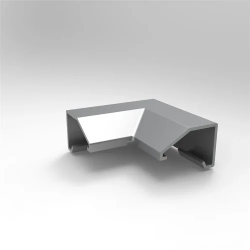 Соединитель угловой для 553 профиля (пластик, цвет-серебристый металлик) - фото I