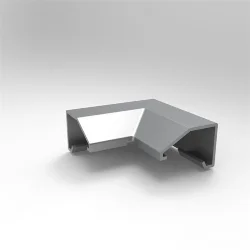 Соединитель угловой для 553 профиля (пластик, цвет-серебристый металлик)