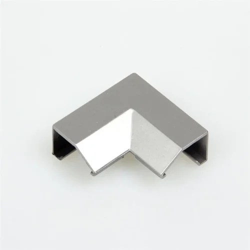Соединитель угловой для 553 профиля (пластик, цвет-серебристый металлик) - фото I