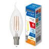 LED-CW35-6W-4000K-E14-CL-DIM-SLF Лампа светодиодная диммируемая, Форма свеча на ветру, прозрачная, Белый свет 4000K - фото 3