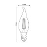 LED-CW35-6W-4000K-E14-CL-DIM-SLF Лампа светодиодная диммируемая, Форма свеча на ветру, прозрачная, Белый свет 4000K - фото 4