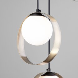 Подвесной светильник со стеклянными плафонами 50205/3 черный/бронза (051774)