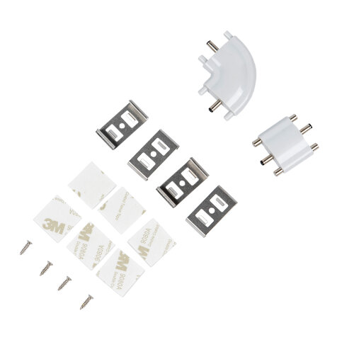 ULM-F45-2x6W-4500K IP20 SILVER Светильники светодиодные для мебели, набор из 2-х шт, Механический выключатель, 600x25x8мм, 2x500Lm - фото 9