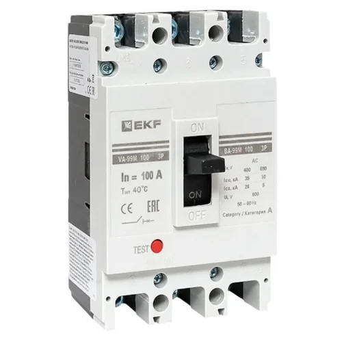 Выключатель автоматический 3п 100/100А 35кА ВА-99М PROxima EKF mccb99-100-100m - фото