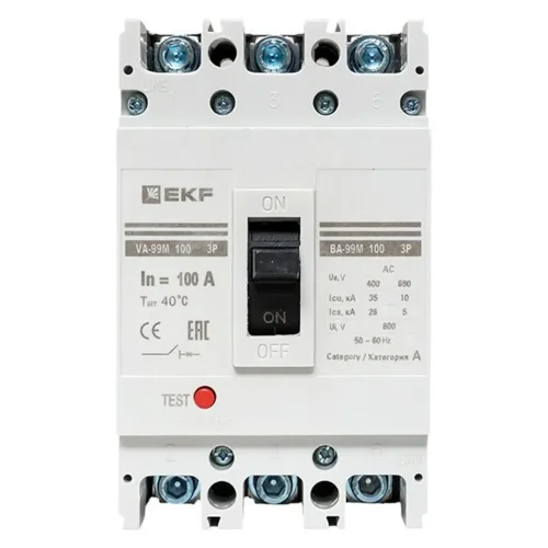 Выключатель автоматический 3п 100/100А 35кА ВА-99М PROxima EKF mccb99-100-100m - фото 3
