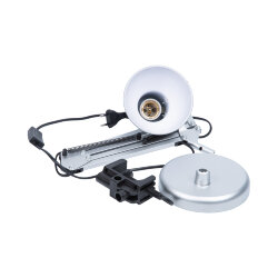 TLI-221 SILVER E27 Светильник настольный, Цоколь Е27, 60W, Механический выключатель, Серебристый