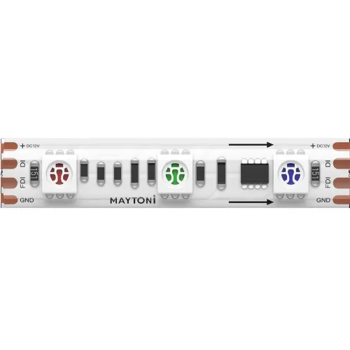 Светодиодная лента 12В 5050 14,4Вт/м 5м IP 65 Адресная (SPI) Цветная (RGB) 201243 (Белый) 201243 - фото 3